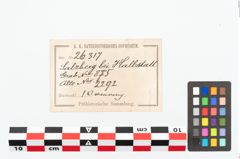 Etikett zu Bronzeknotenarmreif (NHMW-PRAE-026317)